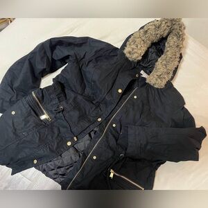 Black H&M+ plus size hooded parka jacket 18 / 1/2X